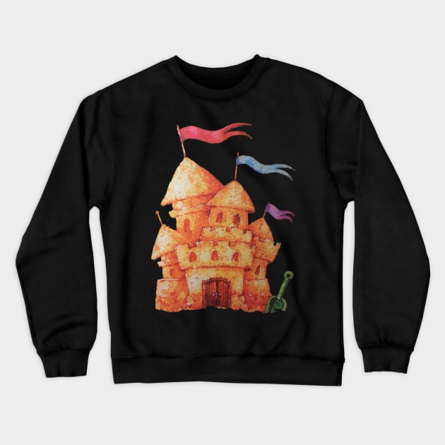 Funny Sandcastle Holiday Beach Architect Builder Knight Gift Crewneck Sweatshirt by peter2art